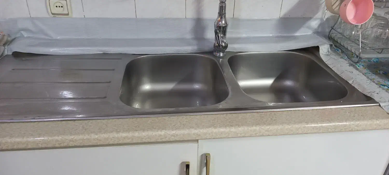 سینک ظرفشویی|آب‌چکان و نظم‌دهنده ظروف|خرم‌آباد, |دیوار