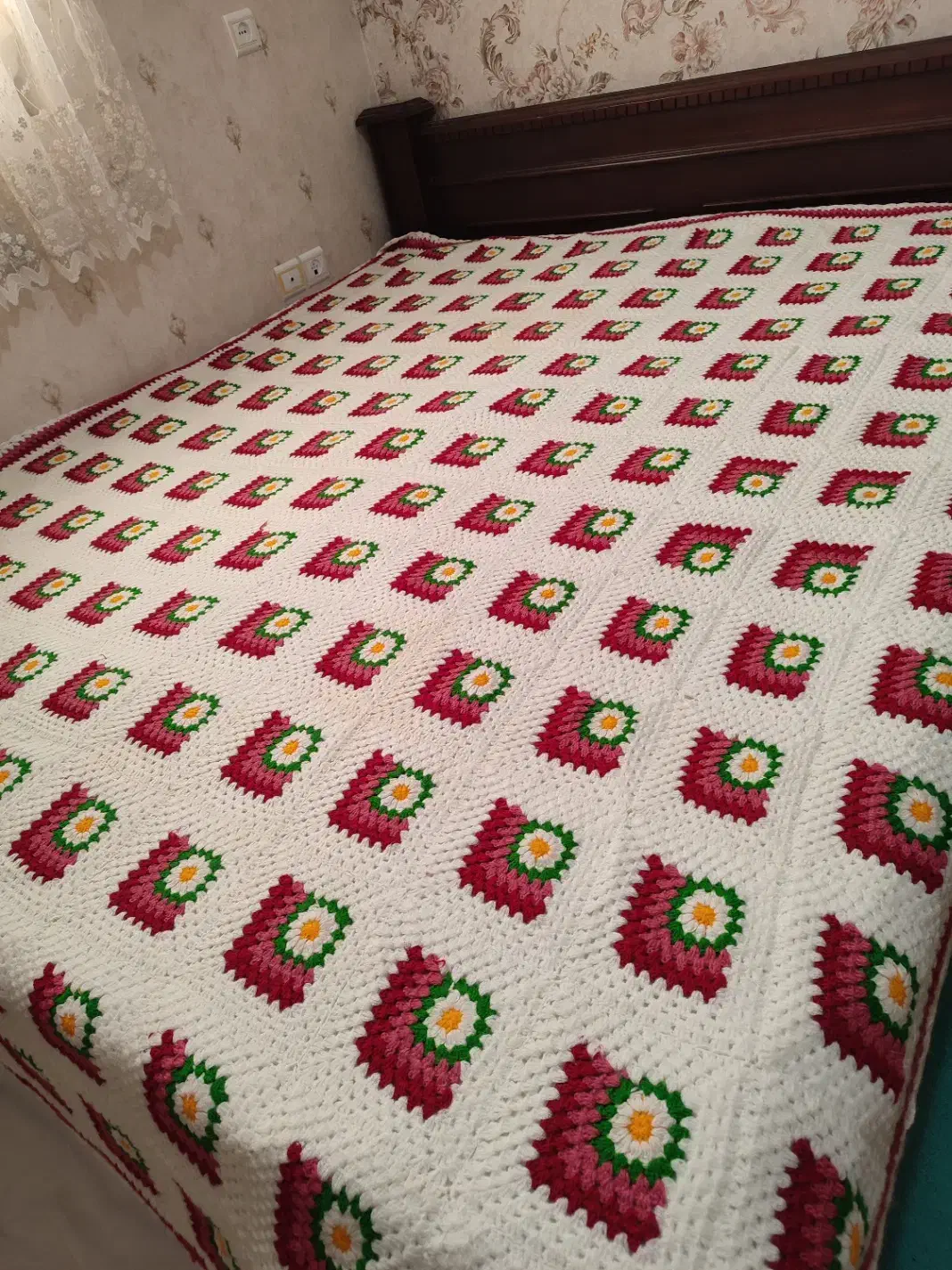 پتو دست بافت|رختخواب، بالش، پتو|اراک, |دیوار