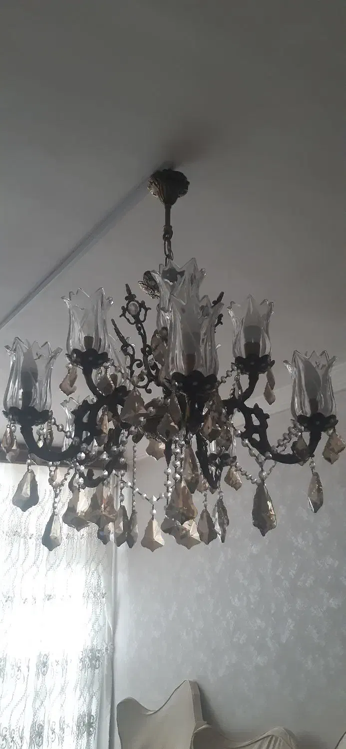 لوستر برنز|لوستر و چراغ آویز|تبریز, |دیوار