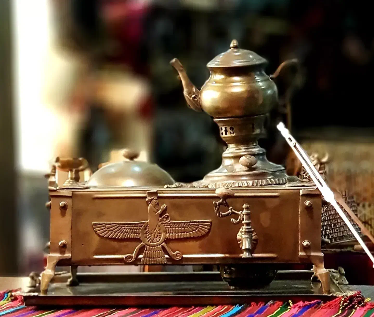 مجموعه منقل سماوری و قوری|کلکسیون اشیاء عتیقه|کرمانشاه, |دیوار