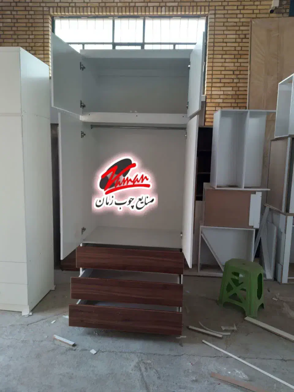 کمد دیواری اماده ۳کشو مدل پویان کد۱۷۵|جاکفشی، کمد، دراور|پرند, فاز ۳|دیوار