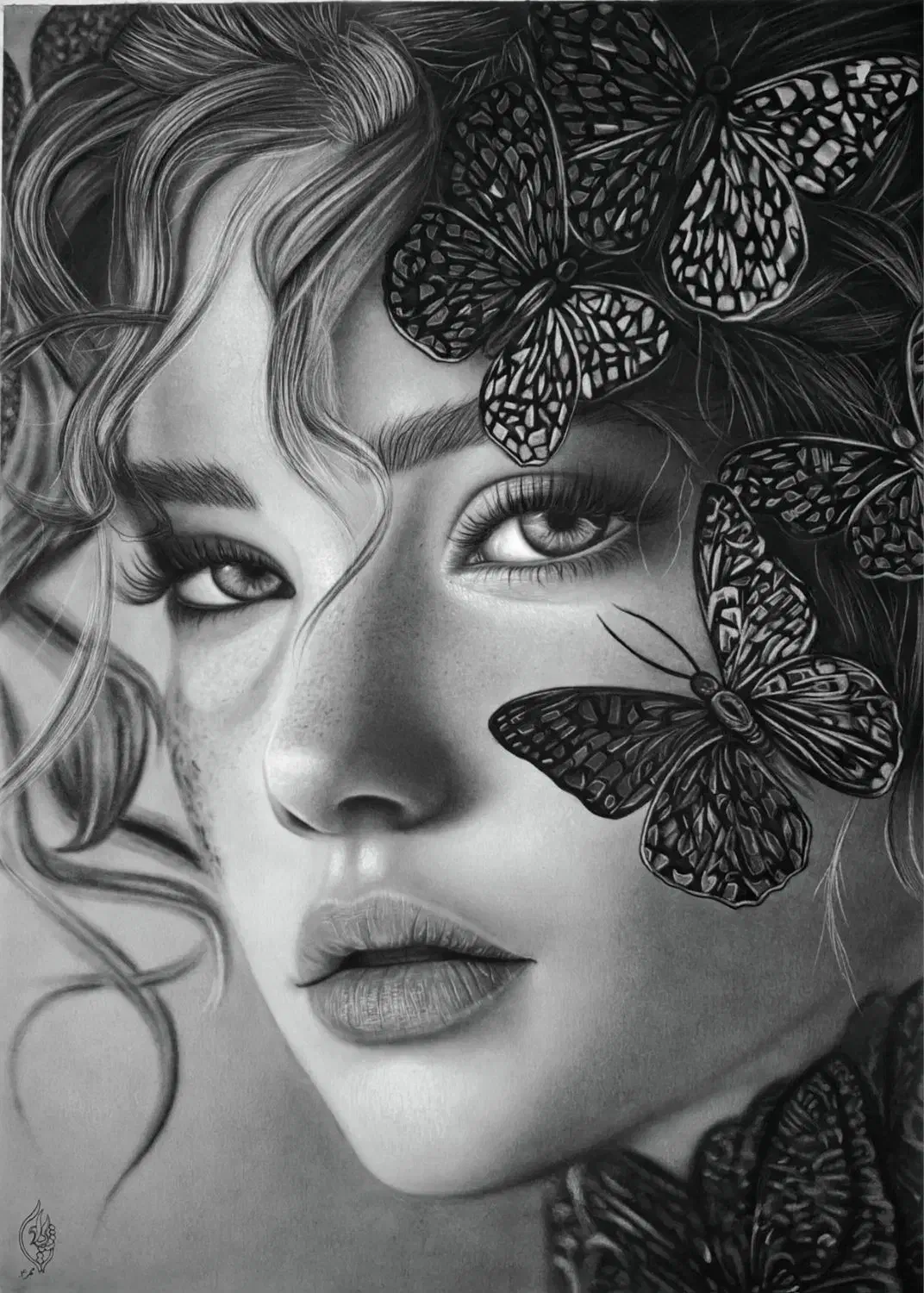 سفارش انواع نقاشی چهره سیاه قلم|تابلو، نقاشی، عکس|نجف‌آباد, جعفرآباد|دیوار