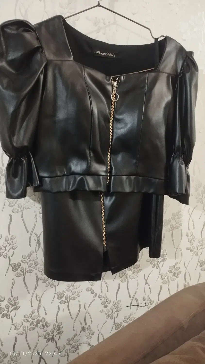 کت و دامن چرم دخترانه مجلسی|لباس|رامهرمز, |دیوار