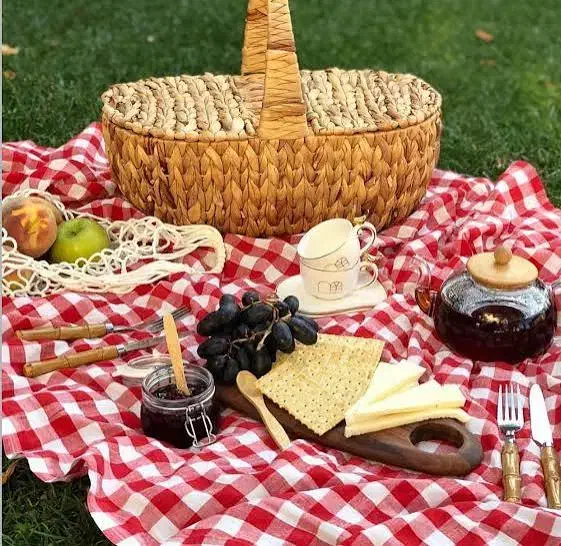 زیرانداز چهارخونه به همراه کوسن نشیمن پیک‌نیک|روفرشی|رشت, حمیدیان|دیوار