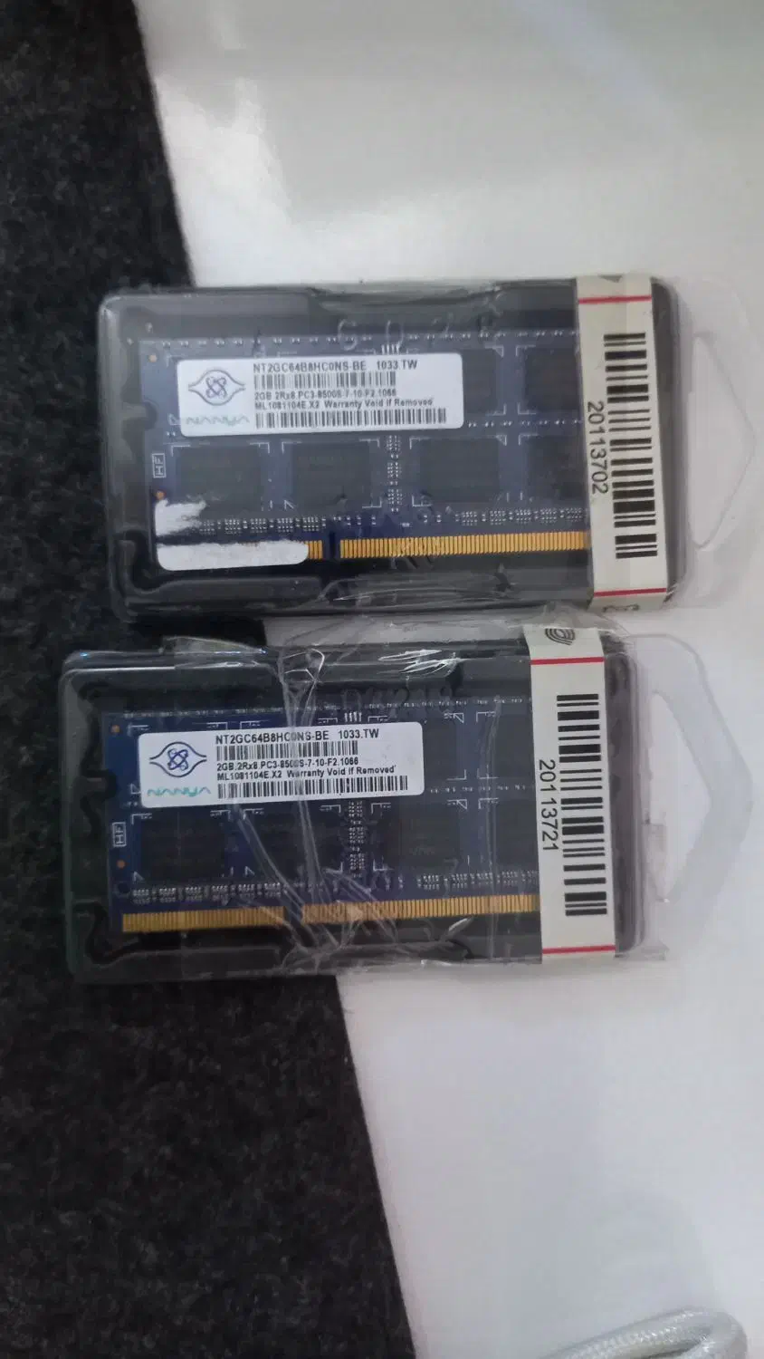 دو عدد رم لپ تاپ سونی DDR3 2GB|قطعات و لوازم جانبی رایانه|تهران, جوادیه|دیوار