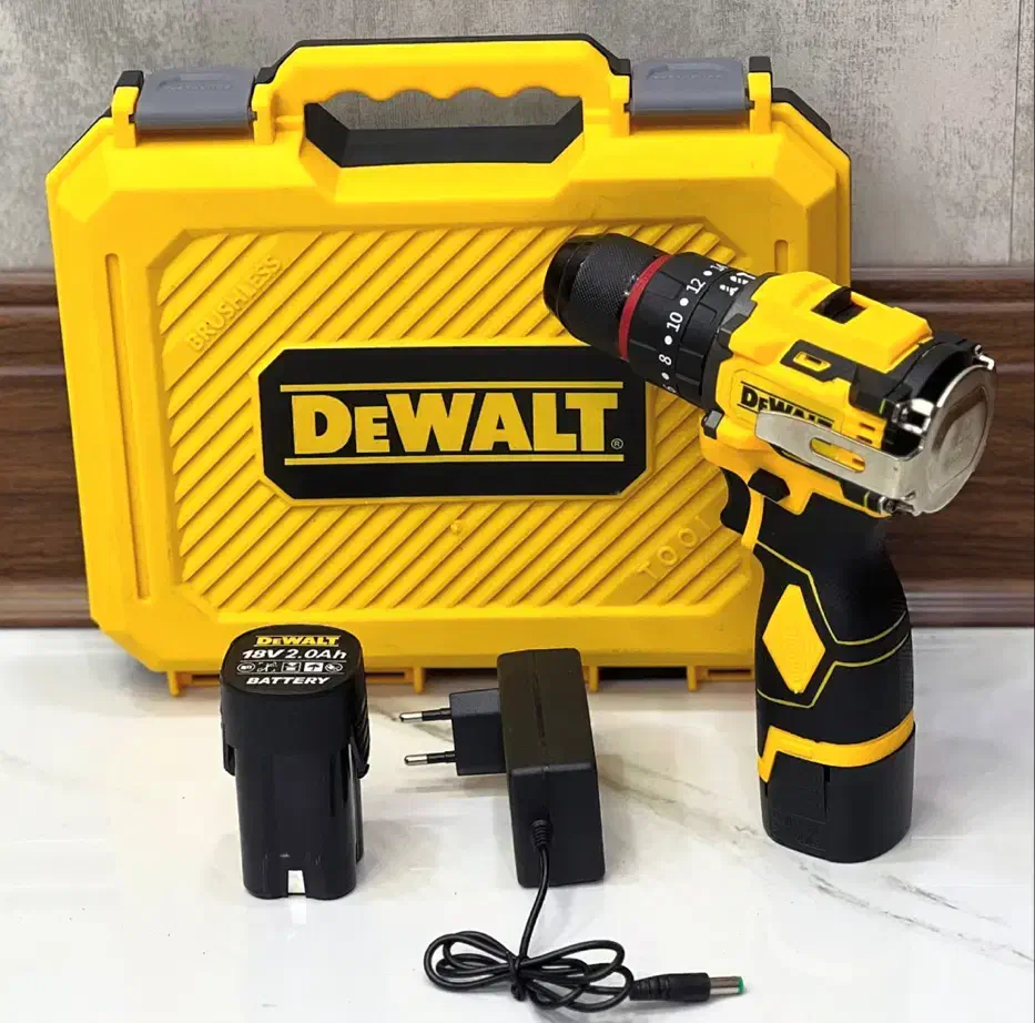 دریل شارژی چکشی براشلس دیوالت Dewalt پشت فلزی|ابزارآلات|اصفهان, شاهد|دیوار