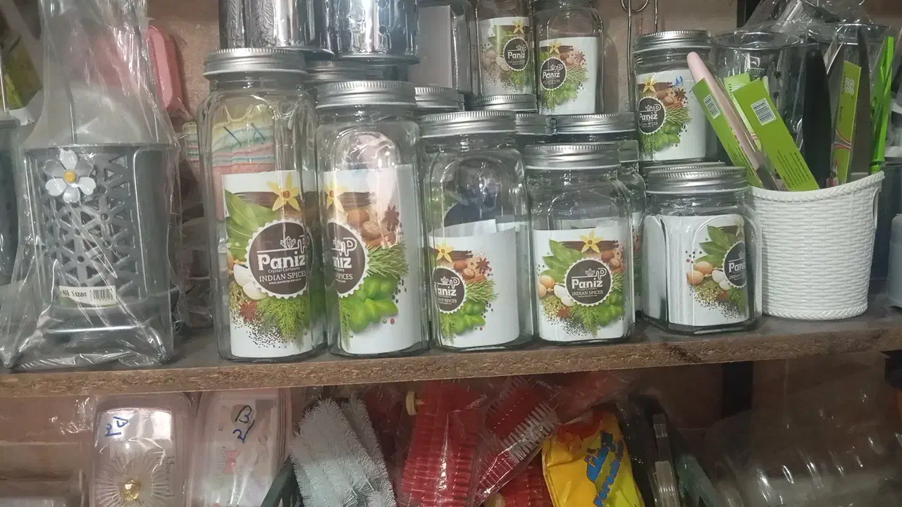 جا ادویه ی شیشه ای زیبا وشیک|ظروف نگهدارنده، پلاستیکی، یکبارمصرف|بناب, |دیوار