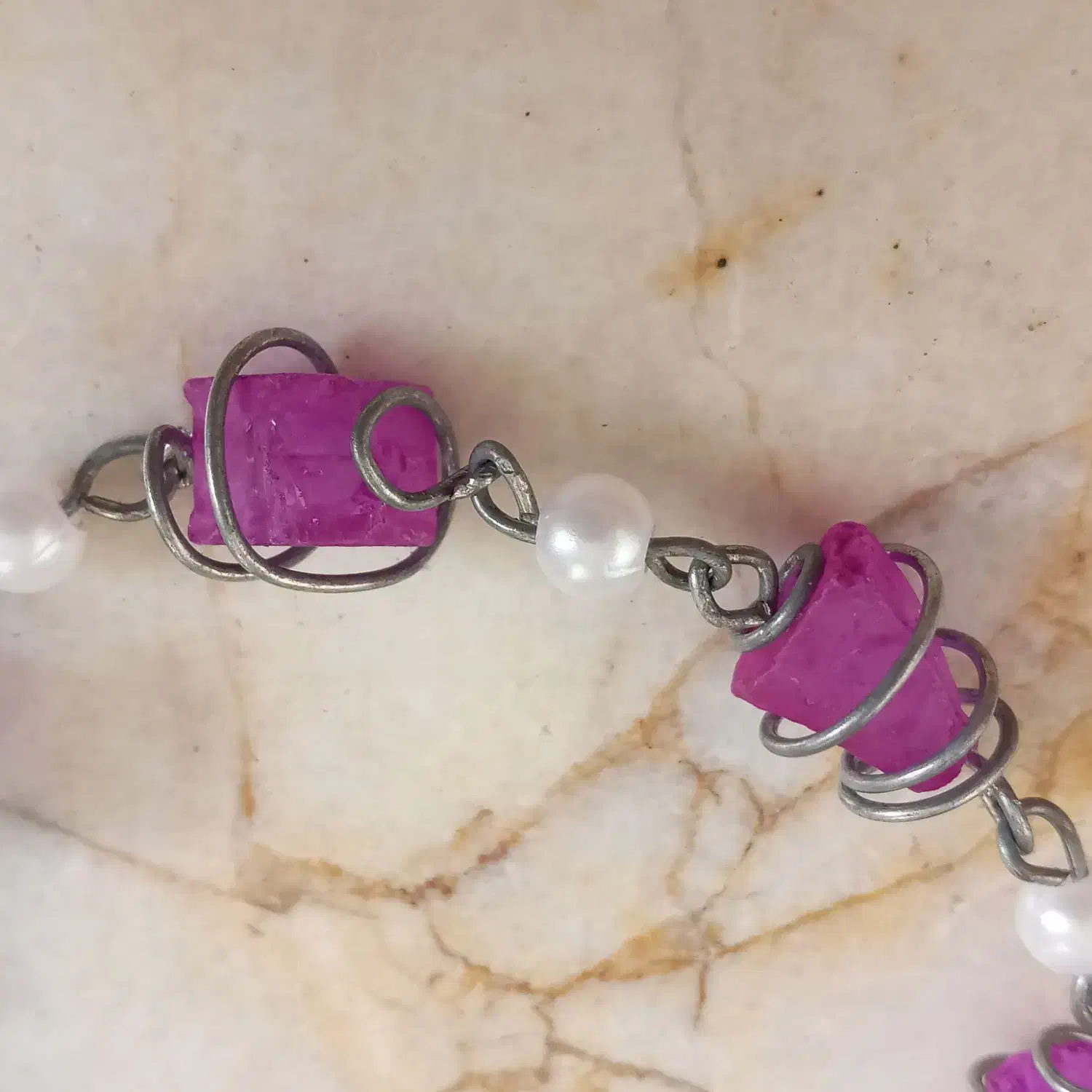 دستبند مروارید سفید و کریستال|بدلیجات|اصفهان, جلالیه|دیوار