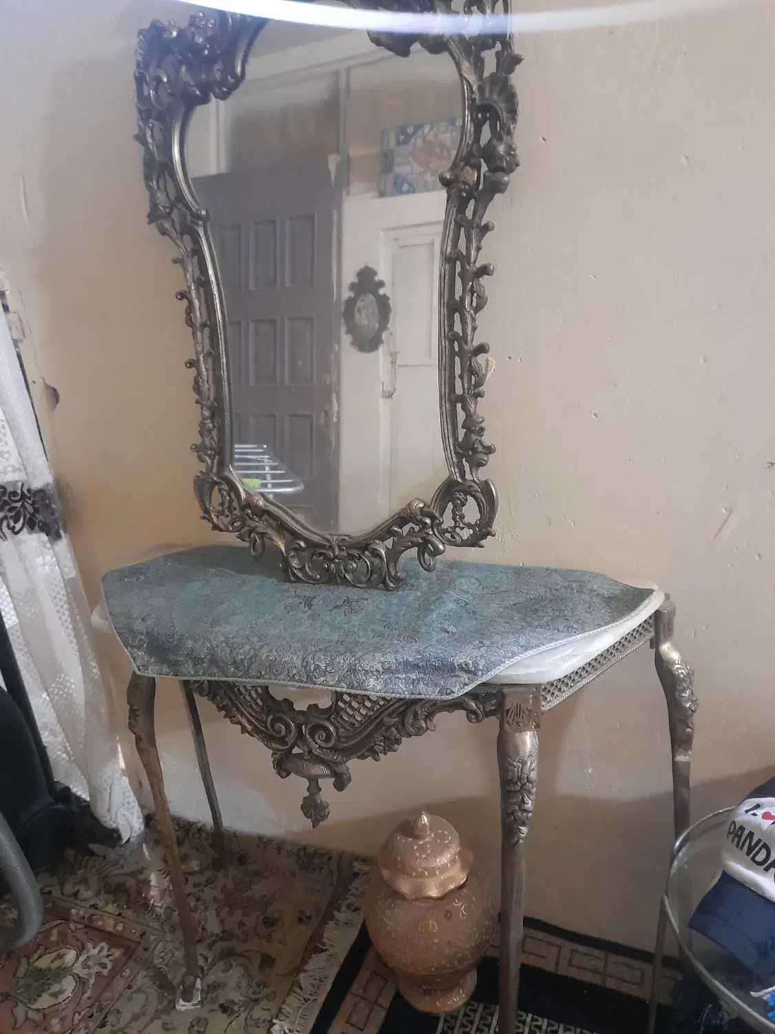 آینه شمعدان|آینه|ورامین, ورامین|دیوار