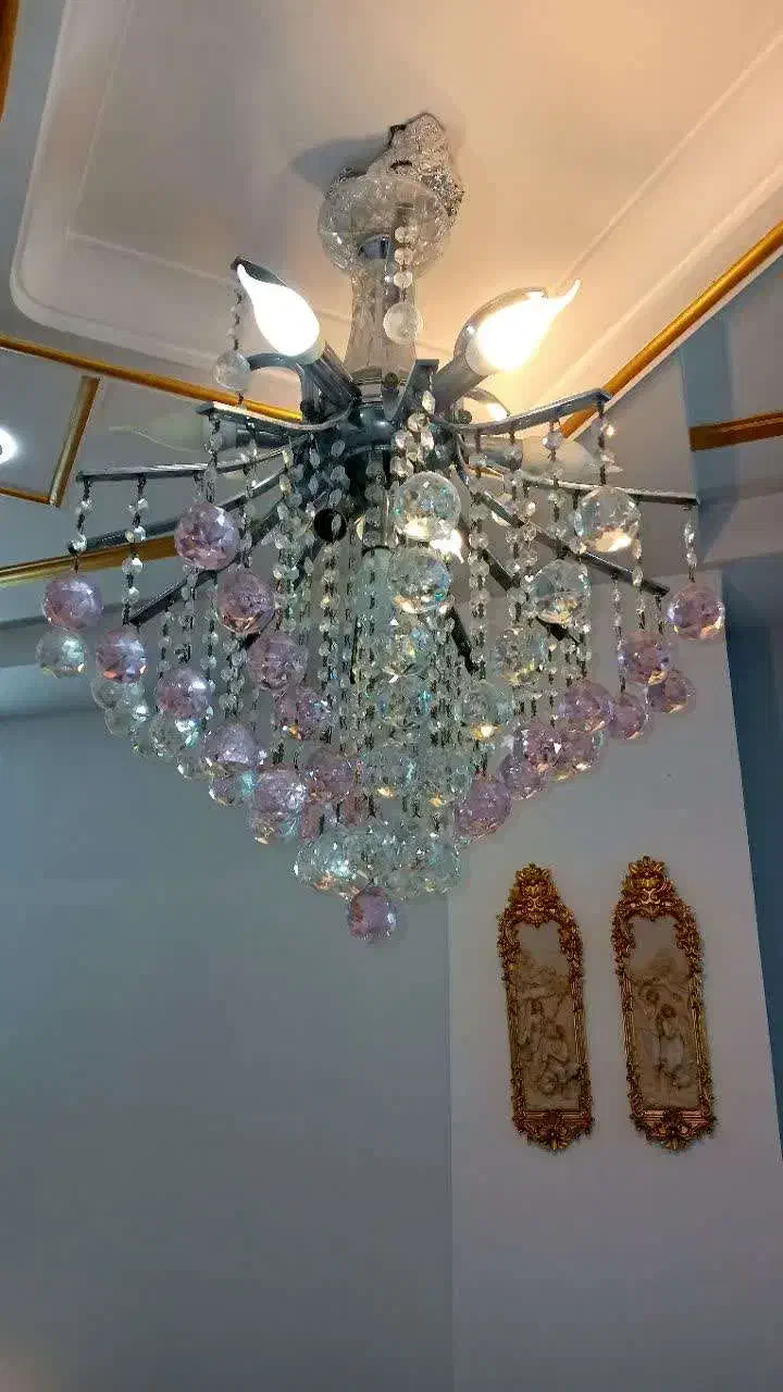 لوستر کریستال و فلز|لوستر و چراغ آویز|قرچک, مهدیه|دیوار