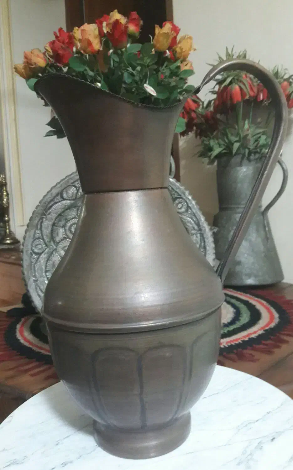 وسایل آنتیک برنجی برنزی قدیمی  ورشو قدیمی|کلکسیون اشیاء عتیقه|ساری, |دیوار