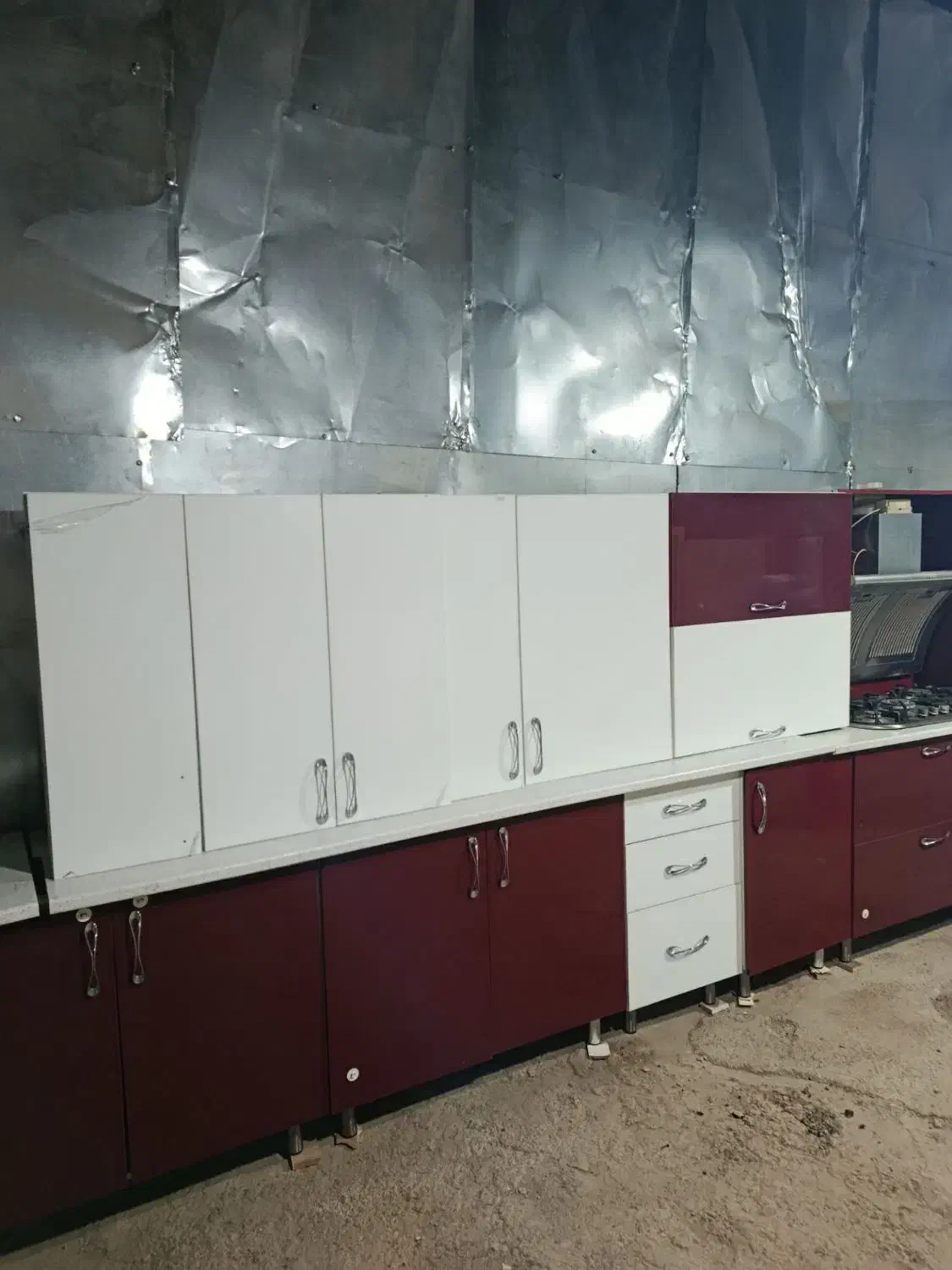 فروش کابینت دست دوم هایگلاس ترک سینگ هود گاز|مصالح و تجهیزات ساختمان|تهران, علی‌آباد|دیوار