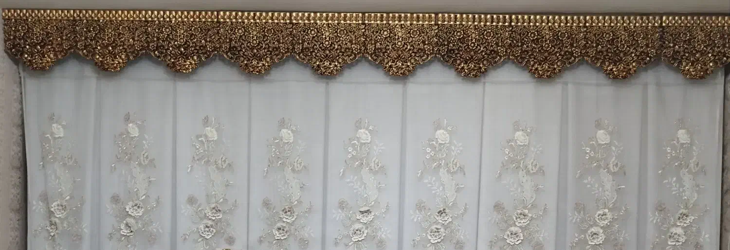 پرده پذیرایی گل برجسته|پرده، رانر، رومیزی|مشکین‌دشت, |دیوار