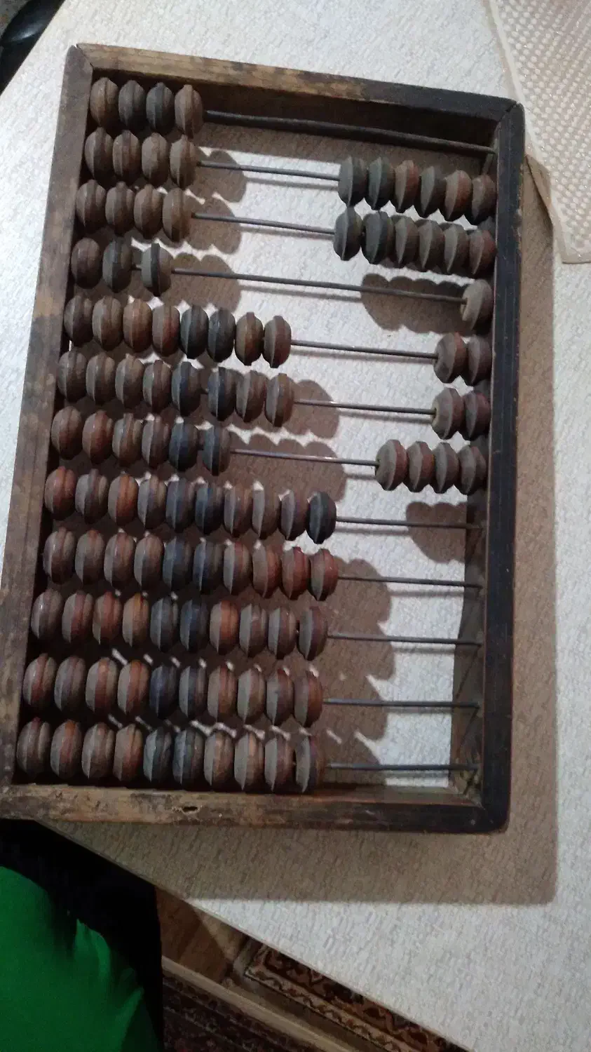 چرتکه کلاف چوبی قدیمی آنتیک|کلکسیون اشیاء عتیقه|رشت, رشتیان|دیوار