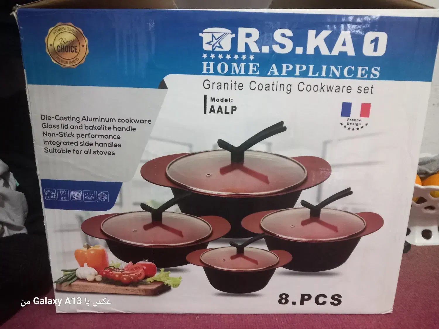 سرویس قابلمه چدن گرانیت ۸پارچه|ظروف پخت‌وپز|شاندرمن, |دیوار