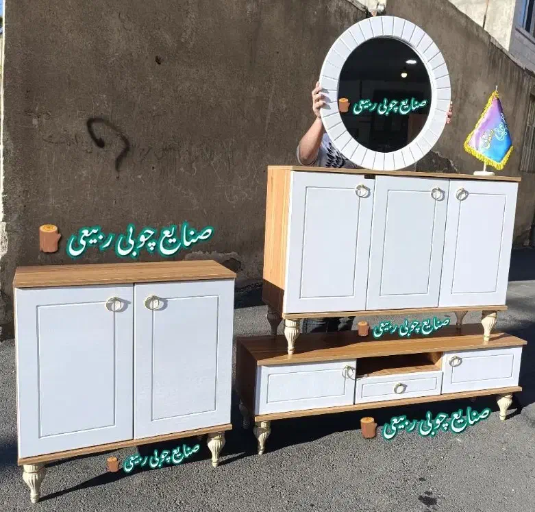 کنسول آینه حلقه ای|بوفه، ویترین، کنسول|تهران, شهرک ولیعصر شمالی|دیوار