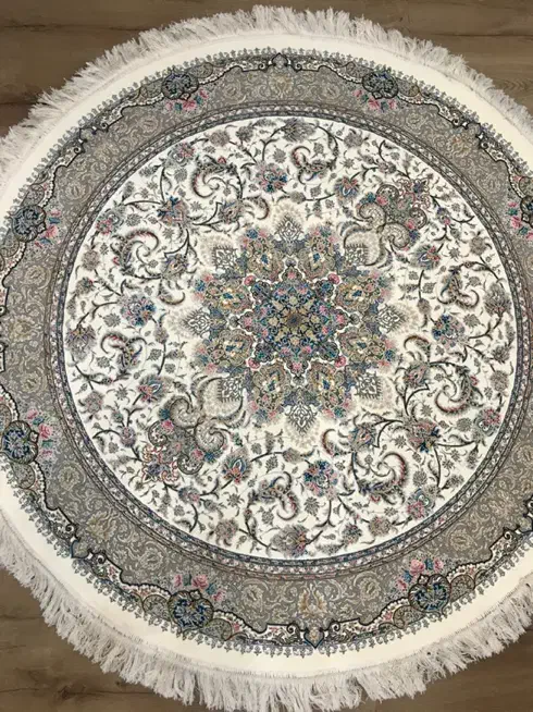 قالیچه گرد ۱/۵ متر ستاره کویر یزد|فرش|تهران, توحید|دیوار