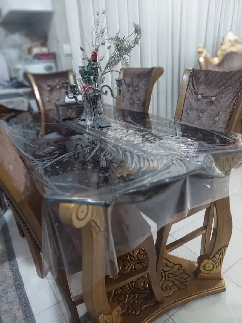 میزناهارخوری۶نفره شیشه|میز و صندلی غذاخوری|اصفهان, نصرآباد|دیوار