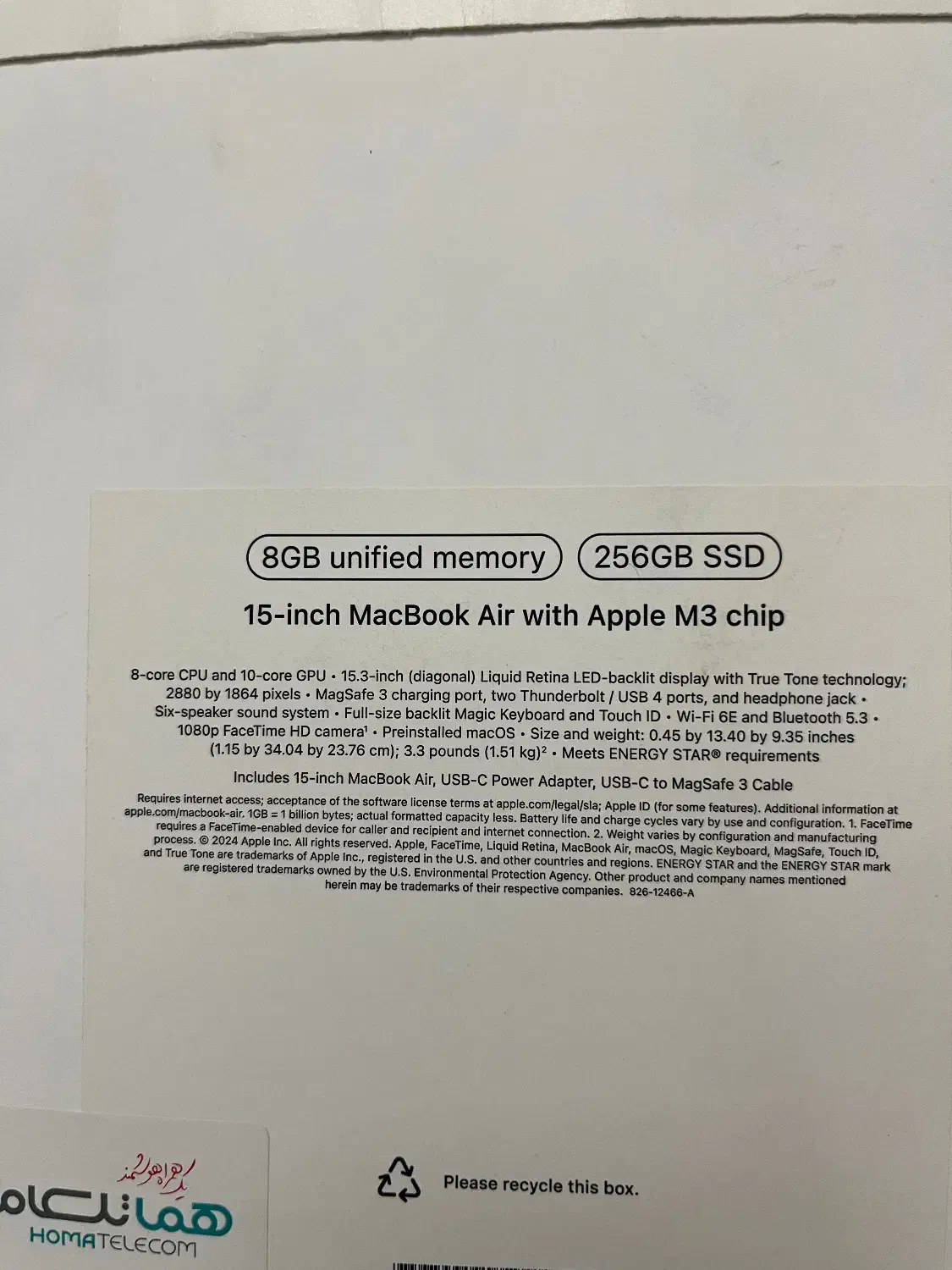 Macbook Air M3 2024|رایانه همراه|کرج, شهرک بنفشه|دیوار