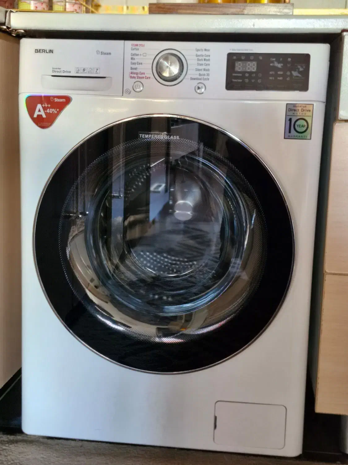 لباسشویی10 کیلو برند BERLIN|ماشین لباسشویی و خشک‌کن لباس|سقز, |دیوار