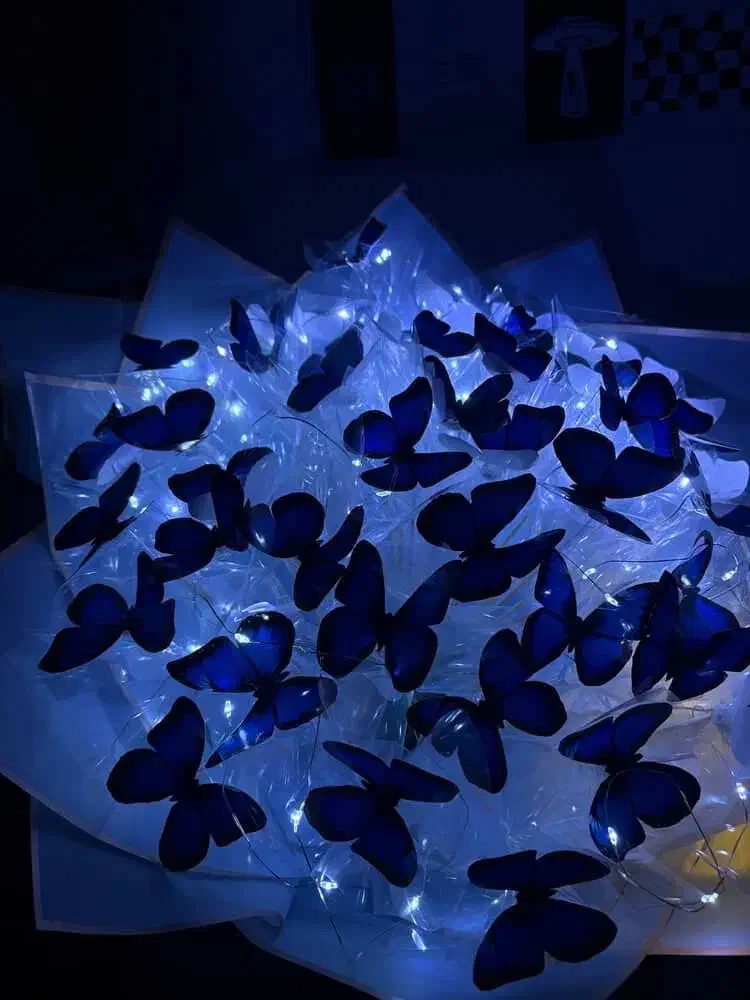 گل های روبانی و پروانه ایی|گل مصنوعی|علیآباد کتول, |دیوار