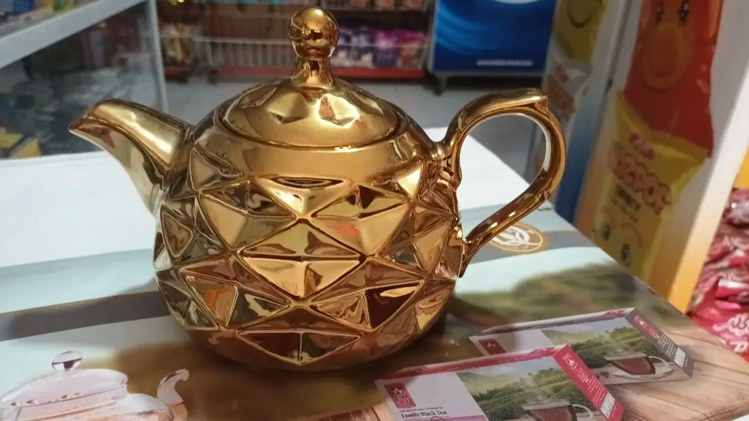 قوری طلایی مدل اناناسی|قوری، کتری، قهوهساز دستی|پاکدشت, پاکدشت (مامازند)|دیوار