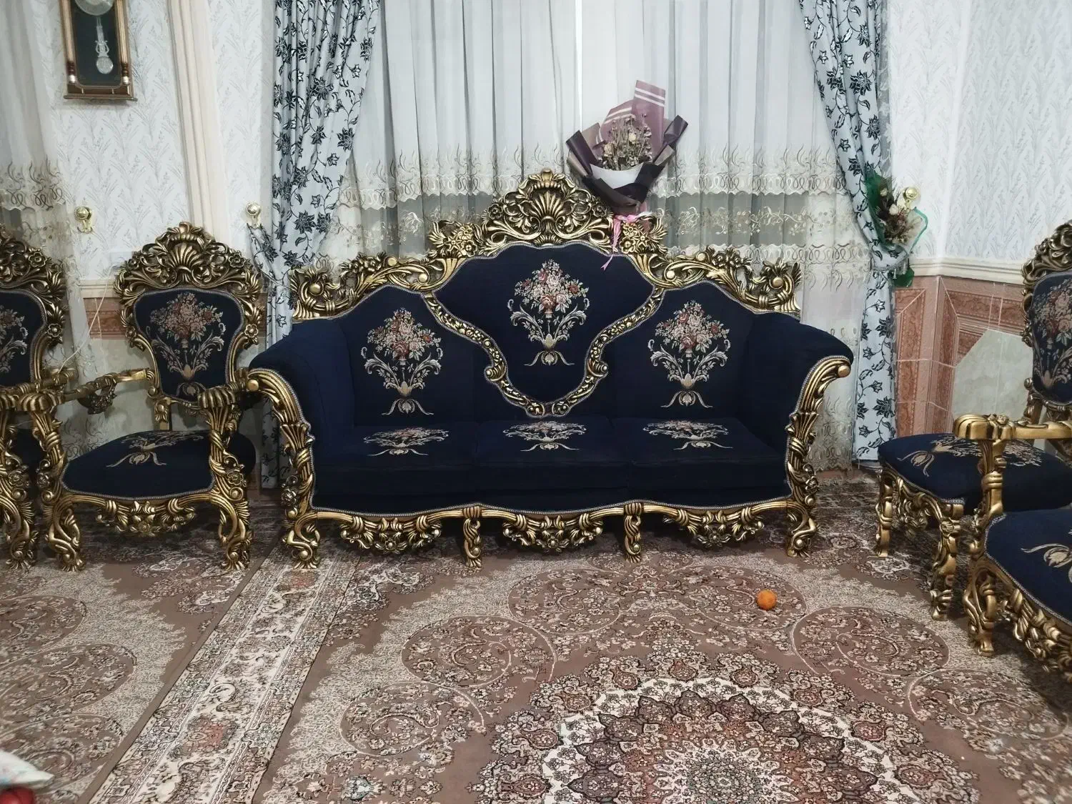 مبل سلطنتی 9نفره|مبلمان خانگی و میز عسلی|یاسوج, |دیوار