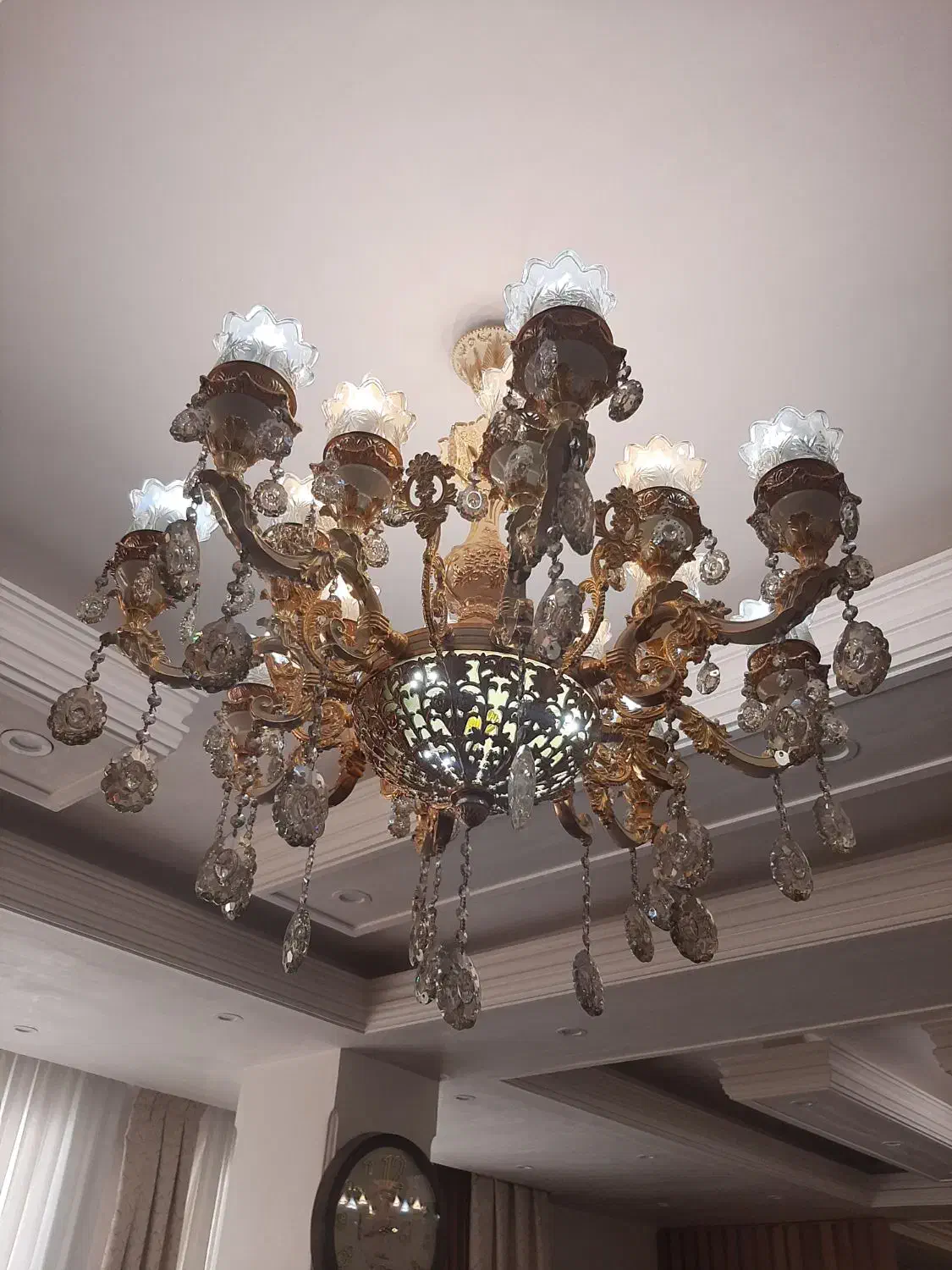 لوستر دو عدد ۱۶ شاخه و یک عدد۱۲ شاخه کامل نو|لوستر و چراغ آویز|تهران, جوادیه|دیوار