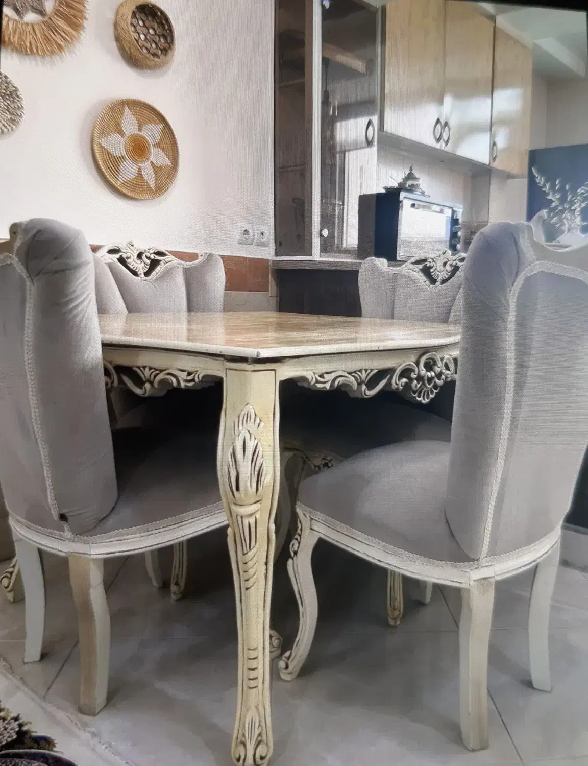 میز غذاخوری ۴ نفره چوب راش|میز و صندلی غذاخوری|نکا, |دیوار