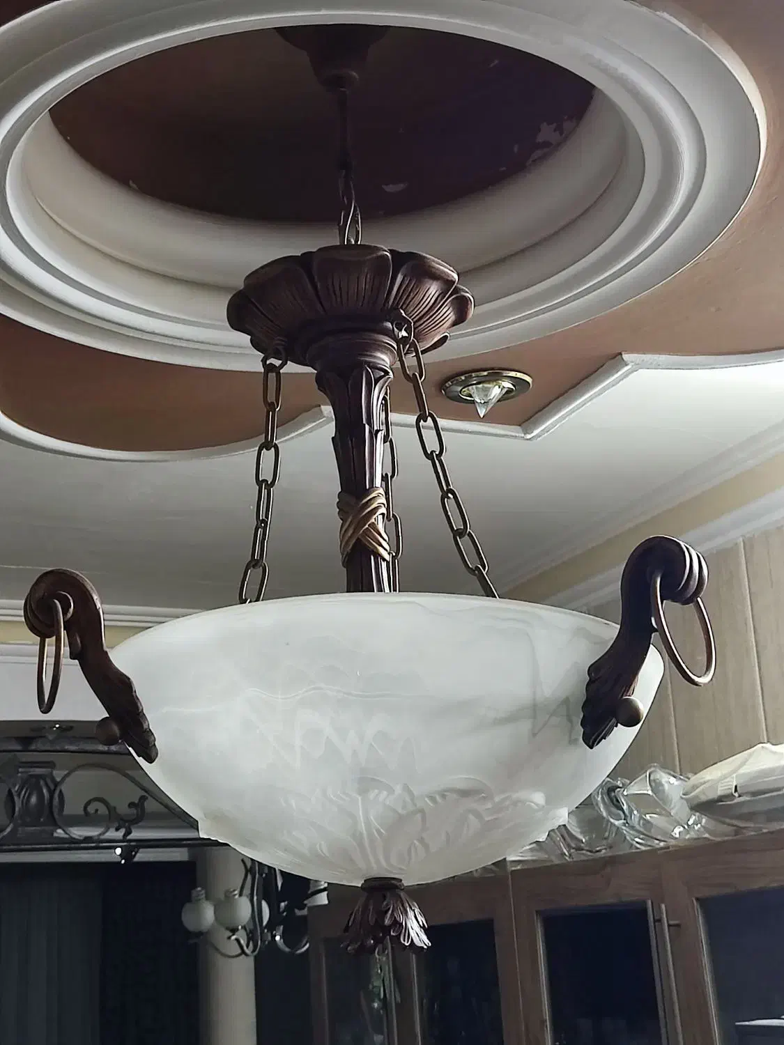 لوستر طرح چوب و رنگی|لوستر و چراغ آویز|بجنورد, |دیوار