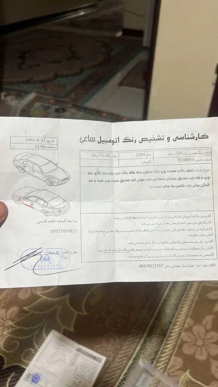 ۲۰۶ تیپ ۵ مدل ۹۴|خودرو سواری و وانت|شیراز, شهرک فرزانگان|دیوار