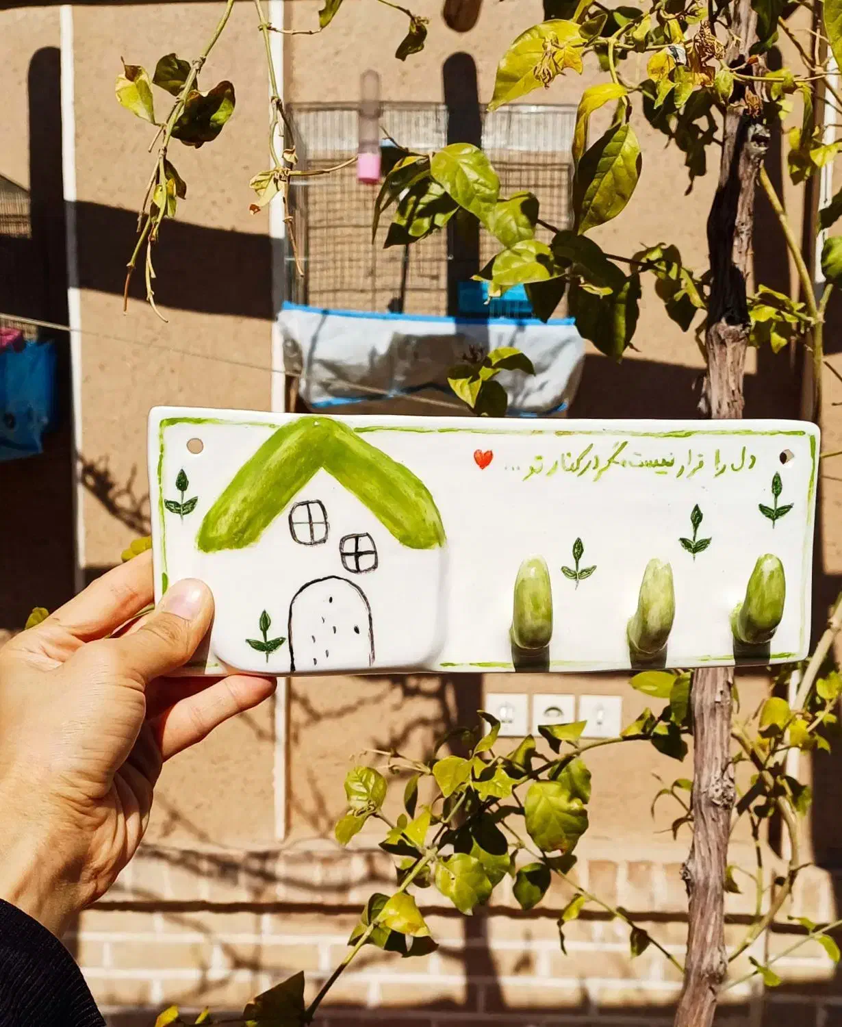 جا کلیدی سرامیکی|صنایع دستی و سایر لوازم تزئینی|کاشان, ولیعصر|دیوار