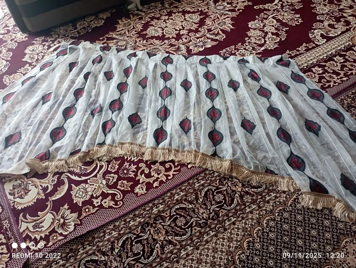 پرده اپن دو عدد|پرده، رانر، رومیزی|خوی, |دیوار