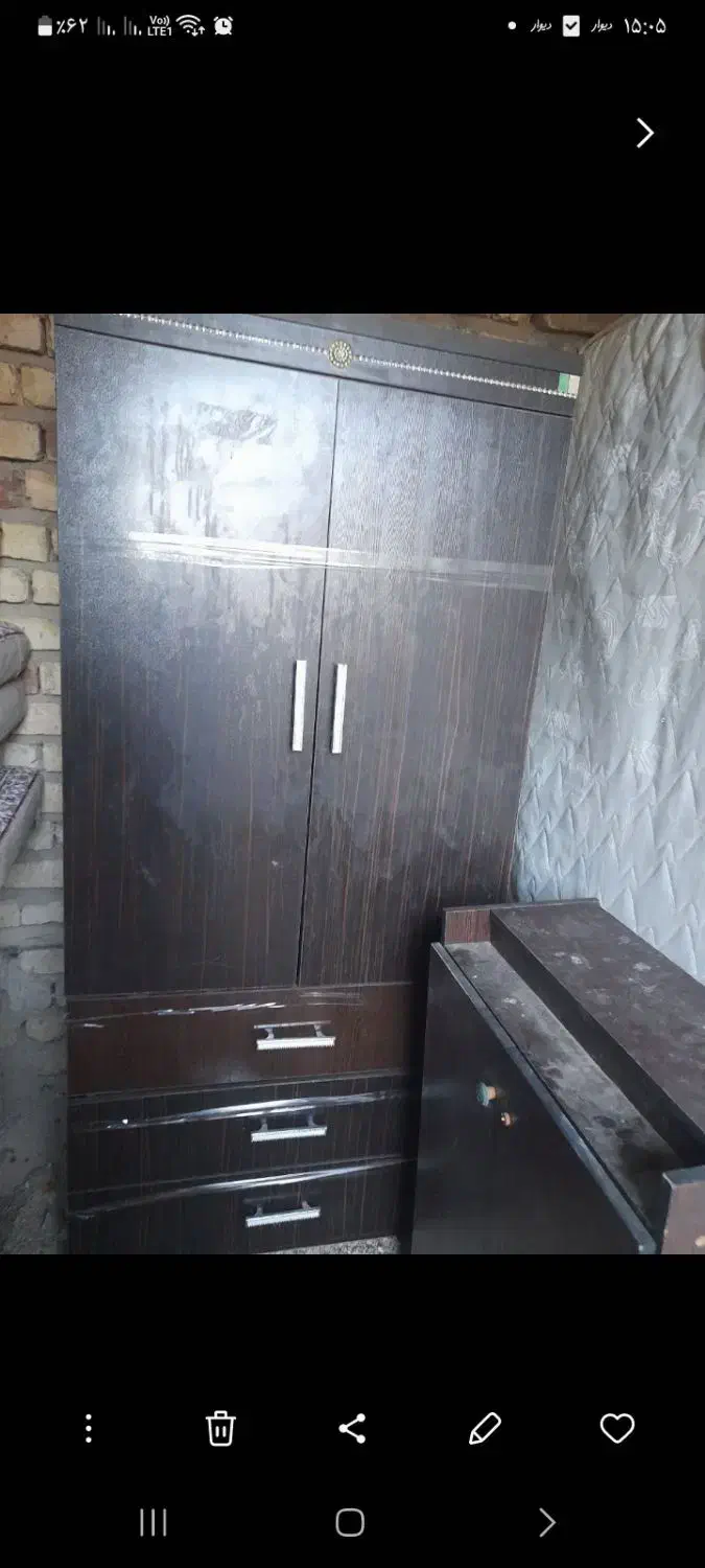 کمد لباسی|جاکفشی، کمد، دراور|نیریز, |دیوار