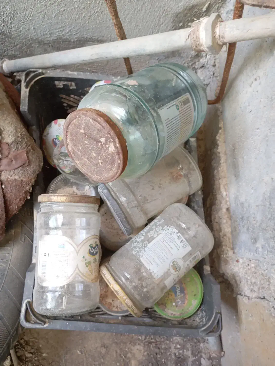 شیشه خالی مربا وترشی|ظروف نگهدارنده، پلاستیکی، یکبارمصرف|بندر کنگان, |دیوار