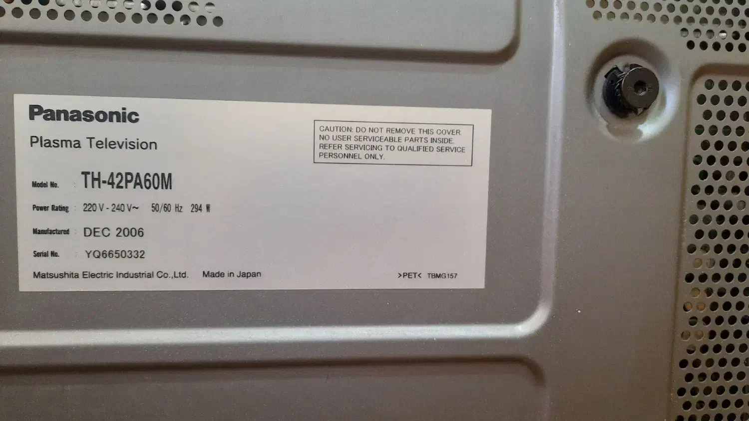 تلویزیون پلاسما پاناسونیک ویرا ۴۲ اینچ|تلویزیون و پروژکتور|محمدشهر, شهرک پیام (مهرالبرز)|دیوار