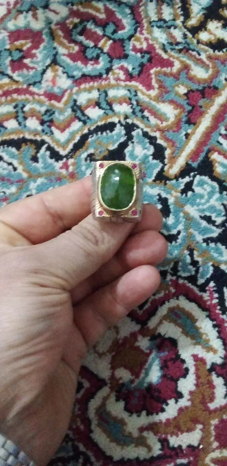 انگشتر جواهری زبرجد وشجر|جواهرات|قم, زنبیل آباد|دیوار