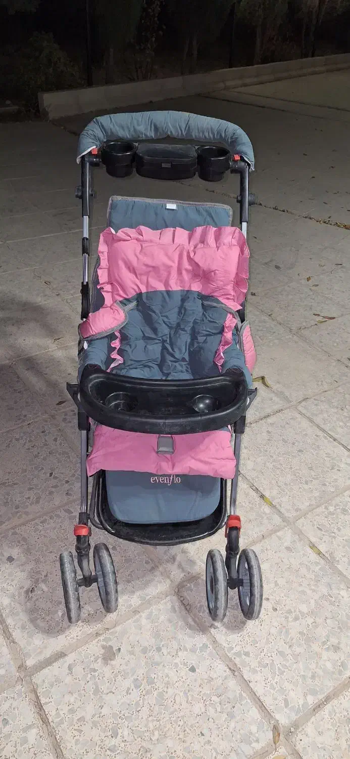 ست ۵ تکه کالسکه و کریر و تاب و آغوشی و روروک|کالسکه و لوازم جانبی|شیراز, تپه تلویزیون|دیوار