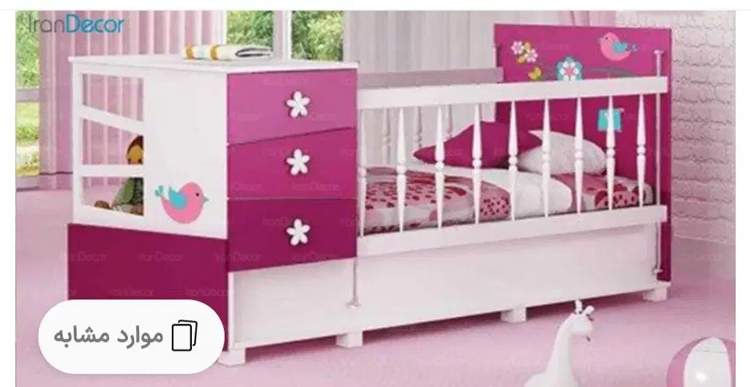 تخت کمد دومنظوره نوزادونوجوان،تشک،میز صندلی تحریر|تخت و سرویس خواب|اقلید, |دیوار