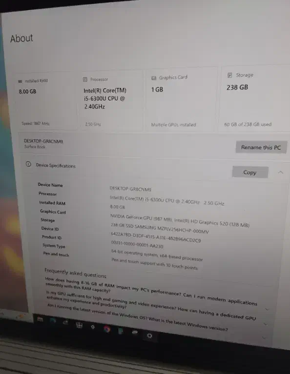 لپتاپ سرفیس بوک|رایانه همراه|شیراز, کفترک|دیوار