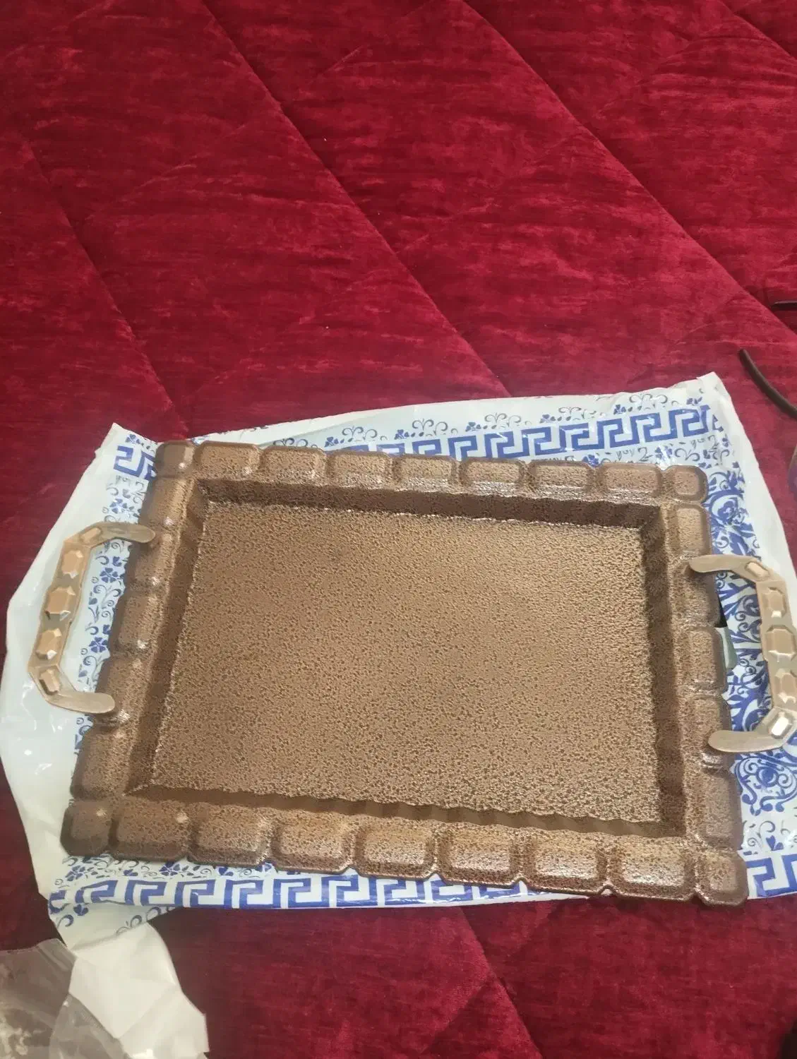 سینی مسی رنگ|ظروف سرو و پذیرایی|تهران, علم و صنعت|دیوار