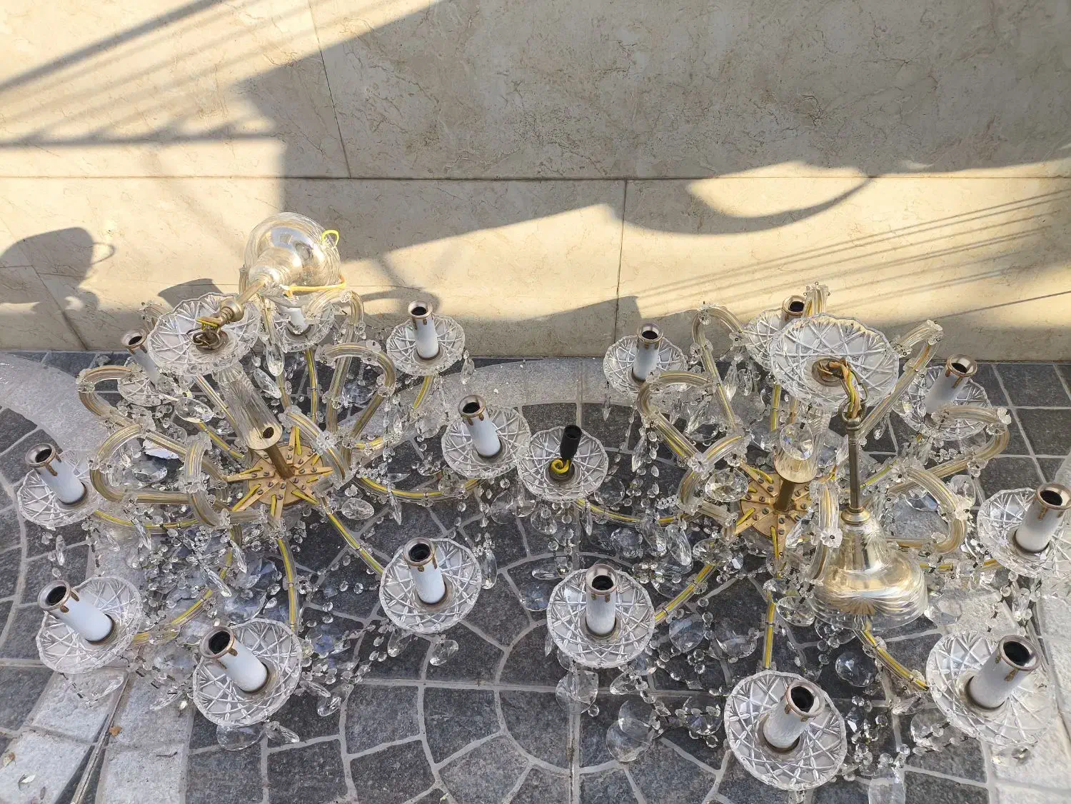 سه عدد لوستر|لوستر و چراغ آویز|تبریز, |دیوار