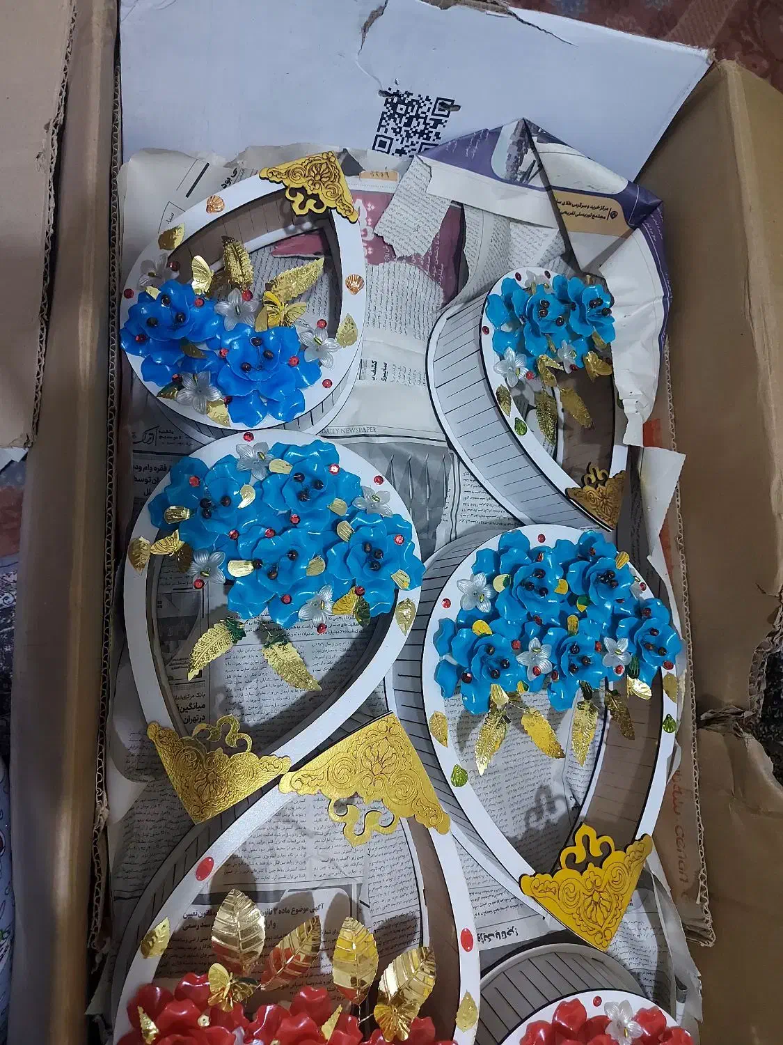 ست سه‌تایی دکوری چوبی کریستالی|صنایع دستی و سایر لوازم تزئینی|بندر ماهشهر, |دیوار