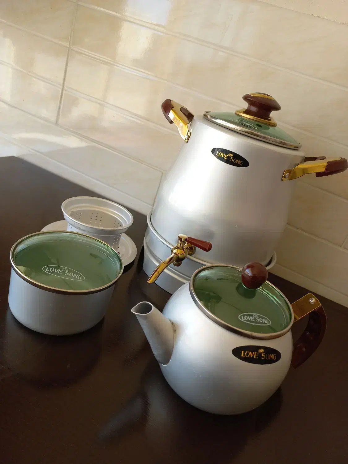 کتری شیردار وقوری قندان لاوسونگ نو|سماور، چای‌ساز، قهوه‌ساز|آق قلا, |دیوار