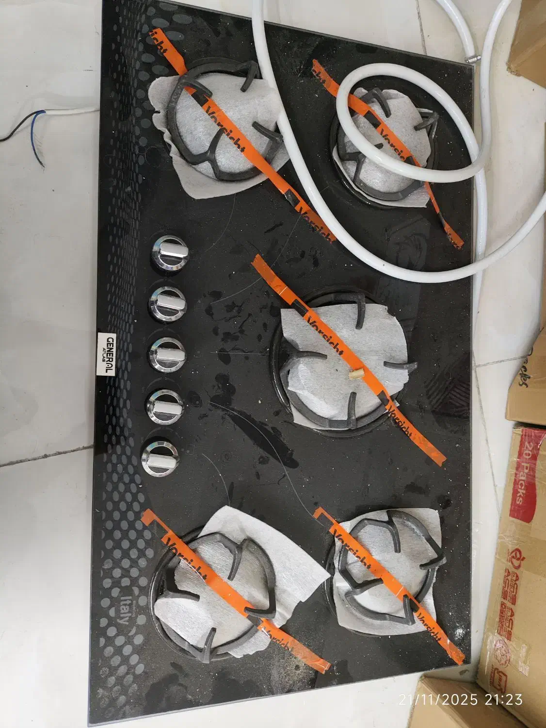 اجاق گاز شیشه ای پنج شعله General Atlas|اجاق گاز و لوازم برقی پخت‌وپز|تهران, سازمان برنامه جنوبی|دیوار