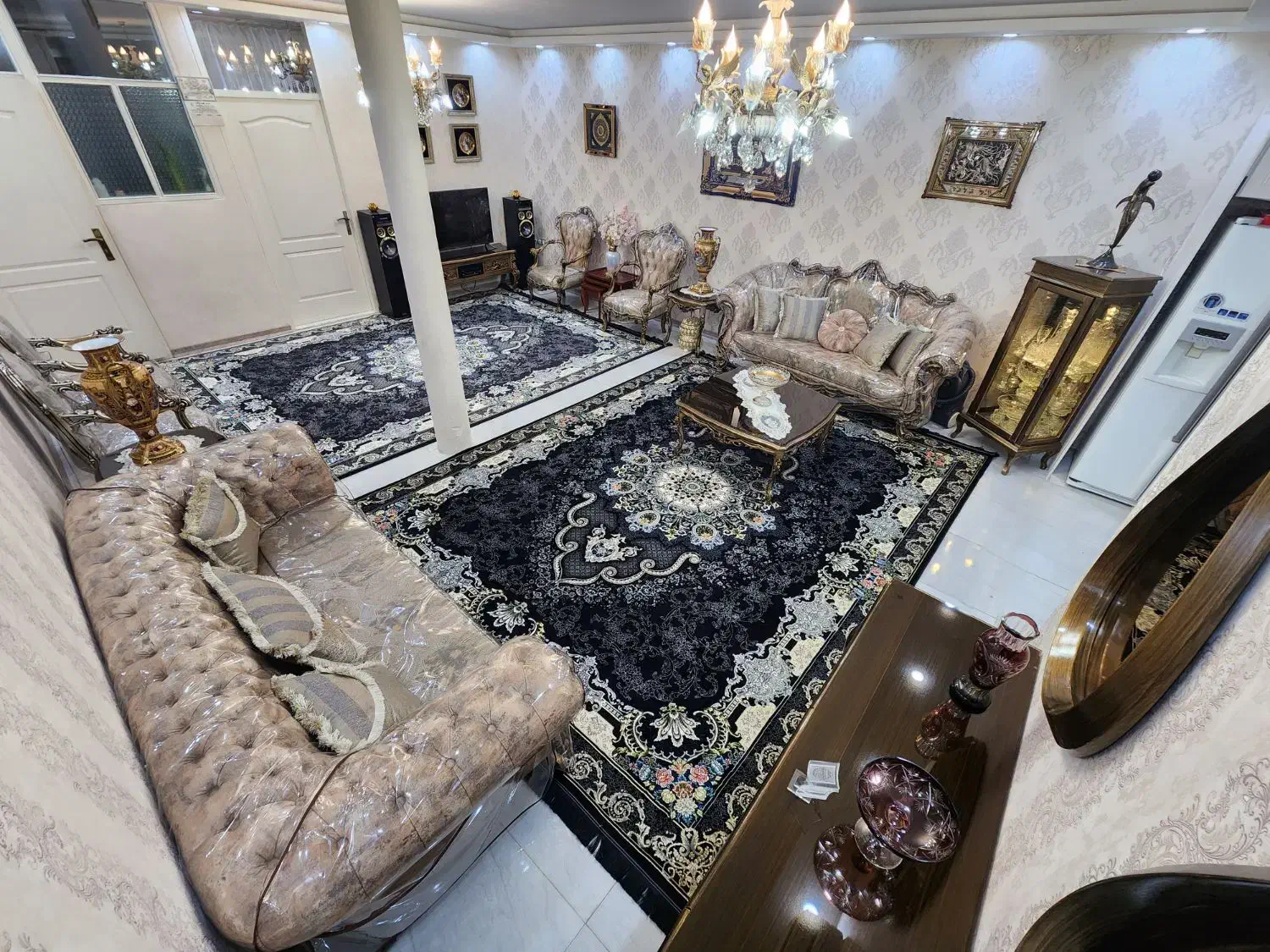 فرش۱۲متری گلدیس سرمه ای تبریزتمام نخ۱۰۰٪اکرلیک نو|فرش|تهران, یافت آباد شمالی|دیوار