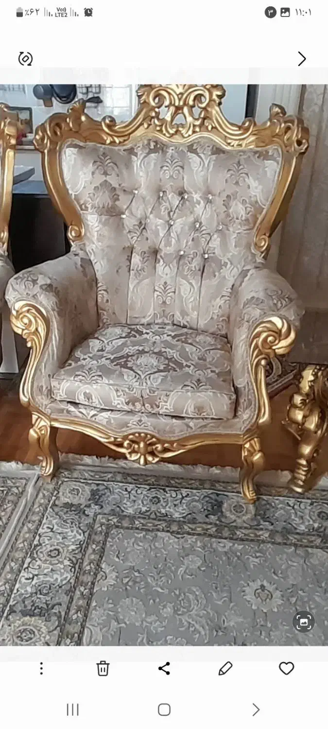 مبل سلطنتی ۹نفره|مبلمان خانگی و میز عسلی|تهران, جیحون|دیوار