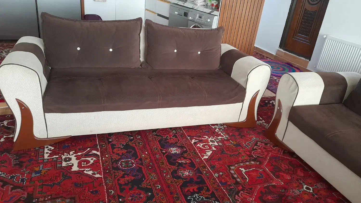 مبل ۸ نفره چهارچوب آهنی ۳+۳+۱+۱|مبلمان خانگی و میز عسلی|اهر, |دیوار