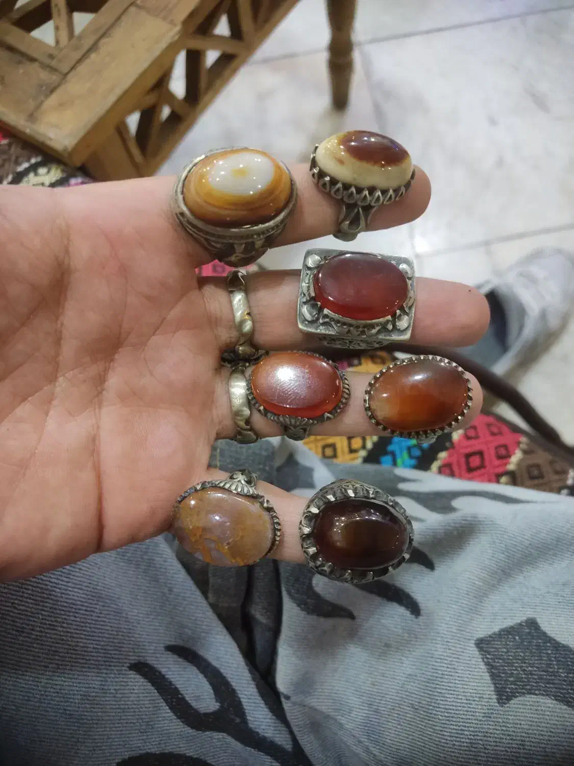 چند انگشتر با سنگ های مختلف|جواهرات|تهران, منیریه|دیوار