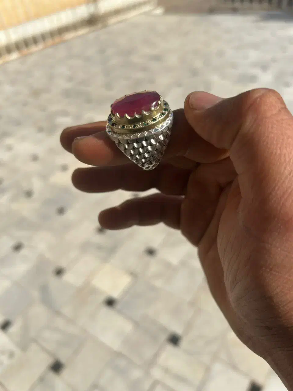 انگشتر یاقوت سرخ معدنی|کلکسیون اشیاء عتیقه|رفسنجان, |دیوار